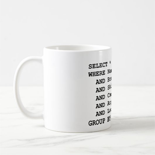 Mug Vie réelle SQL (Gauche)