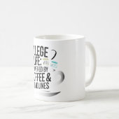 Mug "Vie universitaire alimentée par le café - Carbure (Devant droit)