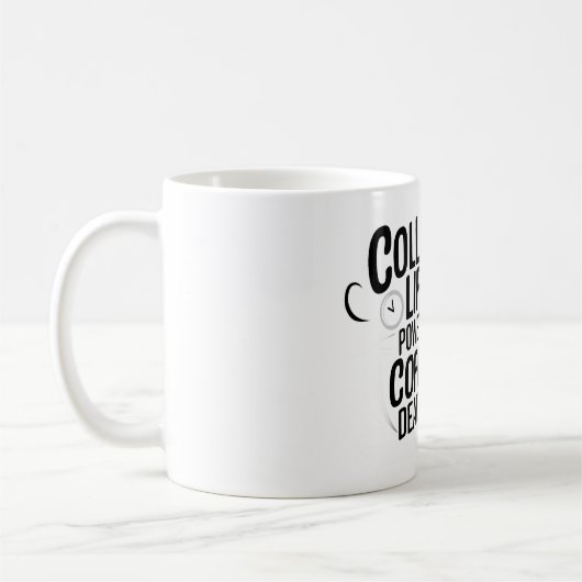 Mug "Vie universitaire alimentée par le café - Carbure (Gauche)