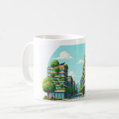 Mug Vie verte éco ville respectueusement durable (Devant gauche)