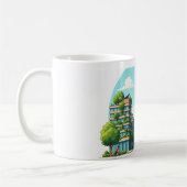 Mug Vie verte éco ville respectueusement durable (Gauche)