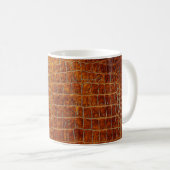 Mug Vieil brun cuir animal texture (Devant droit)