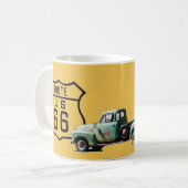 Mug Vieil or américain de camion de l'itinéraire 66 (Devant gauche)