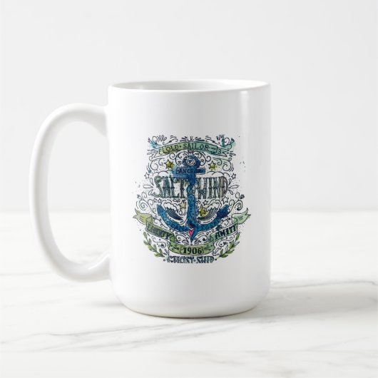 Mug Vieille affiche d'Ancre de marin (Gauche)