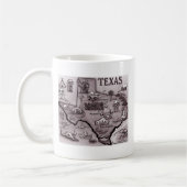 Mug Vieille carte de bande dessinée du Texas (Gauche)