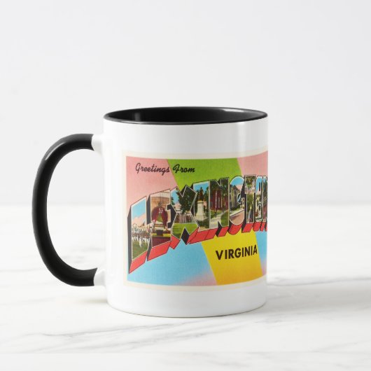 Mug Vieille carte postale de Vintage voyage de (Gauche)