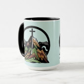 Mug Vieille Croix Chrétienne Rugueuse (Devant gauche)