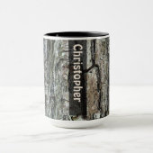 Mug Vieille écorce de pin de nature avec le nom (Centre)