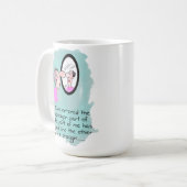 Mug Vieille Femme drôle dans le regard (Devant gauche)