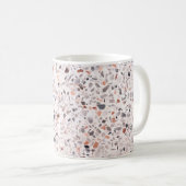 Mug Vieille texture terrazzo, motif d'hamper. (Devant droit)