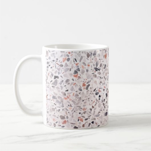 Mug Vieille texture terrazzo, motif d'hamper. (Gauche)