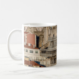 Mug Vieille ville de Lisbonne avec vue tour et ruine d