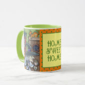 MUG VIEILLE WITCH HAPPY HOME, BEAUCOUP DE CHATS & OWL  (Devant gauche)