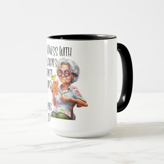 Mug Vielle Dame drôle (Devant droit)
