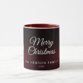 Mug Vielle lanterne Joyeux Noël Joyeux Script Famille (Centre)