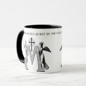 Mug Vierge catholique Marie Croix-Angels Prière Religi (Devant gauche)