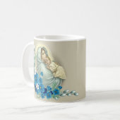 Mug Vierge Marie béni Jésus fleurit la prière de (Devant gauche)