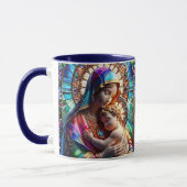 Mug Vierge Marie et Bébé Jésus Vitrail (Gauche)