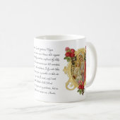 Mug Vierge Marie Floral Jésus Mémorare prière  (Devant droit)
