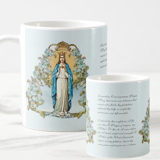 Mug Vierge Marie Florale Religieuse Dame De Knock