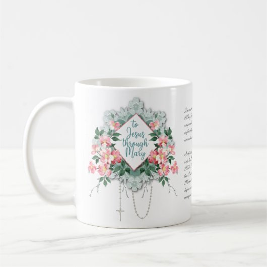 Mug Vierge Marie Jésus Rosaire Mémoire catholique (Gauche)