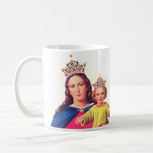 Mug Vierge Marie reine avec Jésus