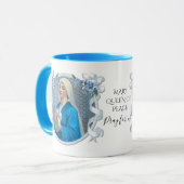 Mug Vierge religieuse Marie avec colombes catholique (Devant gauche)