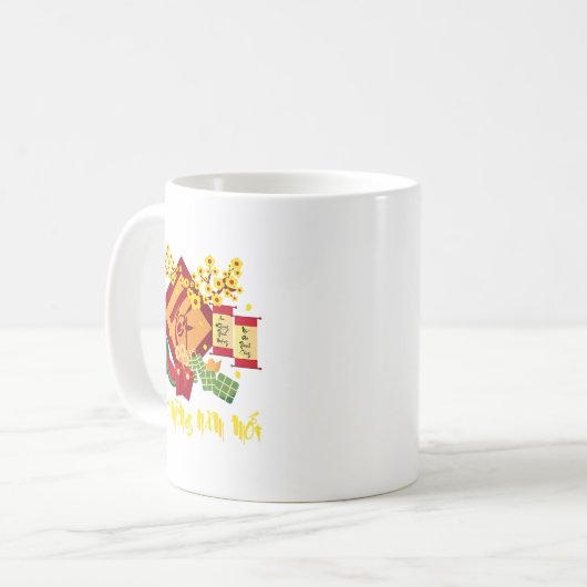 Mug Vietnamese Lunar New Year 2026 Tet Viet Chuc Mung  (Devant gauche)