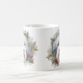 Mug Vieux anglais Sheepdog Christmas Wreath Festive Pu (Centre)