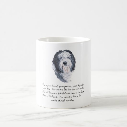 Mug Vieux anglais Sheepdog Keepsaké - Homme (Centre)