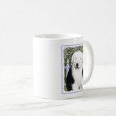 Mug Vieux anglais Sheepdog Puppy Peinture - Chien Art (Devant droit)