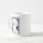 Mug Vieux anglais Sheepdog Puppy Peinture - Chien Art (Devant gauche)