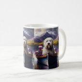 Mug Vieux Berger Anglais sur Paddle : Une Aventure Scé (Devant droit)