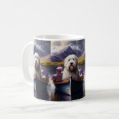 Mug Vieux Berger Anglais sur Paddle : Une Aventure Scé (Devant gauche)