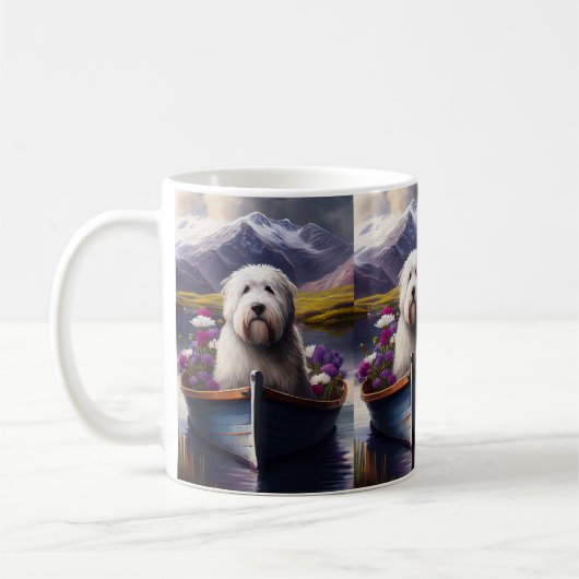 Mug Vieux Berger Anglais sur Paddle : Une Aventure Scé (Gauche)