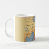 Mug Vieux Cape Cod Massachusetts Carte (Gauche)