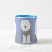 Mug Vieux chien de berger anglais (avec les yeux (Centre)