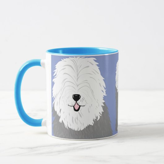 Mug Vieux chien de berger anglais (avec les yeux (Gauche)