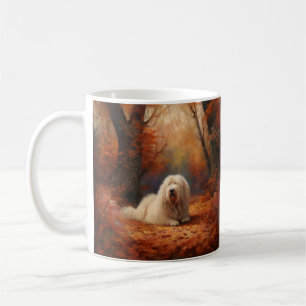 Mug Vieux Chien de Berger Anglais dans les Feuilles d'