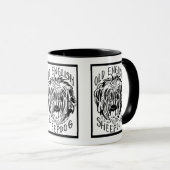 Mug Vieux griffonnage anglais de chien de chien de (Devant droit)