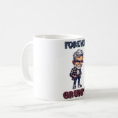 Mug Vieux homme drôle/grincheux (Devant gauche)
