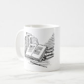 Mug Vieux livre drawing|| juste un plus de chapitre (Devant gauche)