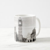 Mug Vieux Londres, noir et blanc. (Devant droit)