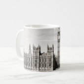 Mug Vieux Londres, noir et blanc. (Devant gauche)
