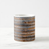 Mug Vieux mur de planches en bois avec fissures. Poutr (Centre)