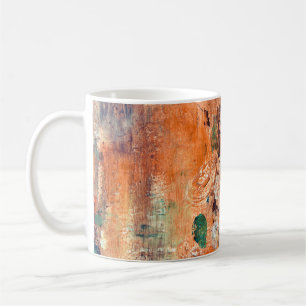 Mug Vieux papier peint floral, vignette grunge.