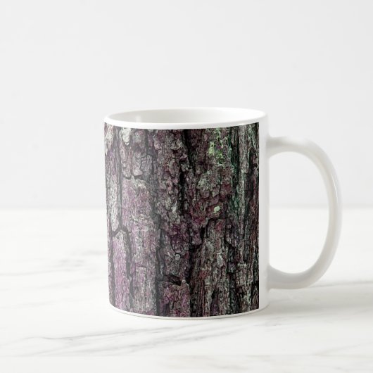 Mug Vieux pourpre d'écorce de pin de nature (Droite)