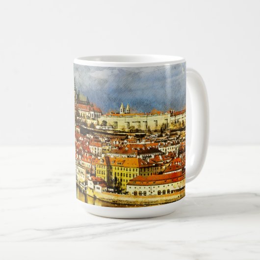 Mug Vieux Prague (Praha) de Bridge Tower (Devant droit)