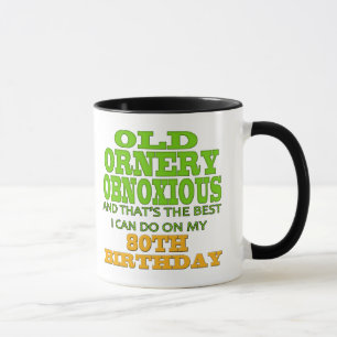 Mug Vieux quatre-vingtième cadeaux d'anniversaire