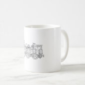 Mug Vieux vecteur de train européen (Devant droit)